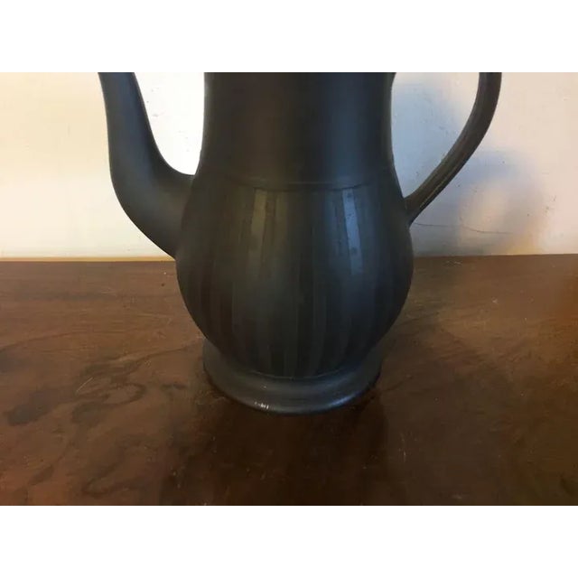 Wedgwood Antique 18th Century English Wedgwood Black Basalt Engine Turned Coffee Pot For Sale - Image 4 of 11