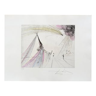 Salvador Dali, Urania, 1971, Hand-Coloured Drypoint Etching For Sale