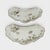 Victorian Late 19th Century Victorian English Alfred Meakin Crescent Semi-Porcelain Bone Dishes With Scalloped Rims, Gold Trim, Floral Pattern - Pair For Sale - Image 3 of 12