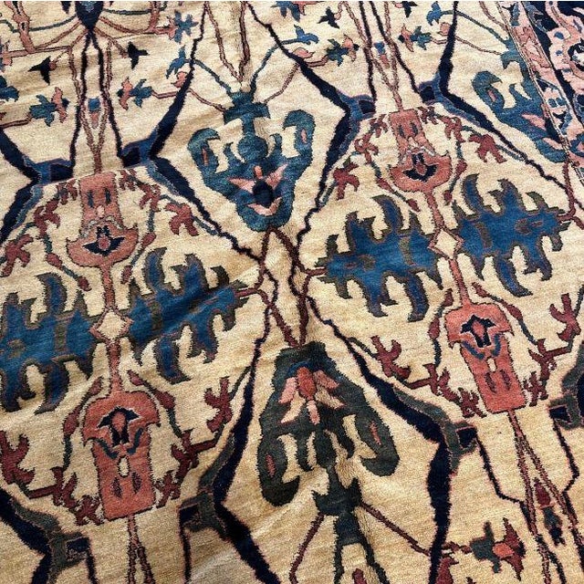 Art Nouveau Antique Agra Rug | Floral Design | 8×10 For Sale - Image 3 of 6