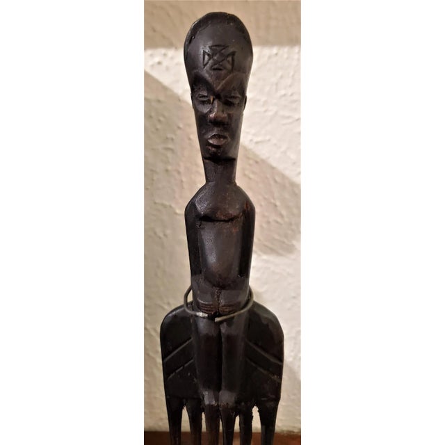 Vintage Luba Figural Hair Comb or Pick For Sale - Image 4 of 11