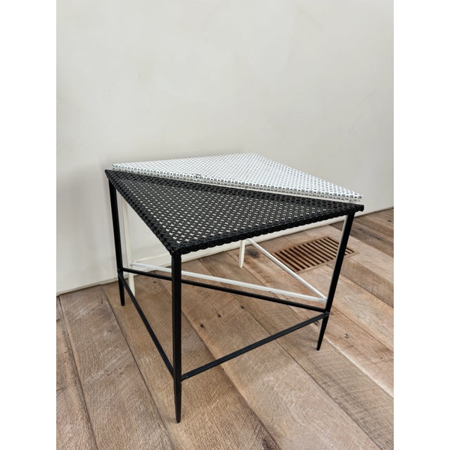 Vintage Mathieu Matégot Metal Perforated Triangle Tables