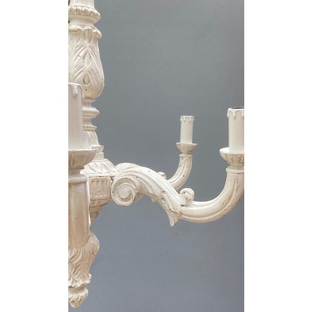 Florence Chandelier in Wood, 1960s For Sale - Image 5 of 11