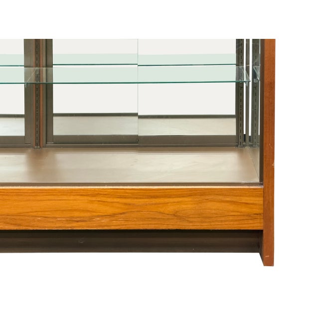 Vintage Glass Top Shelves Storage Display Showcase Cabinet For Sale - Image 11 of 17