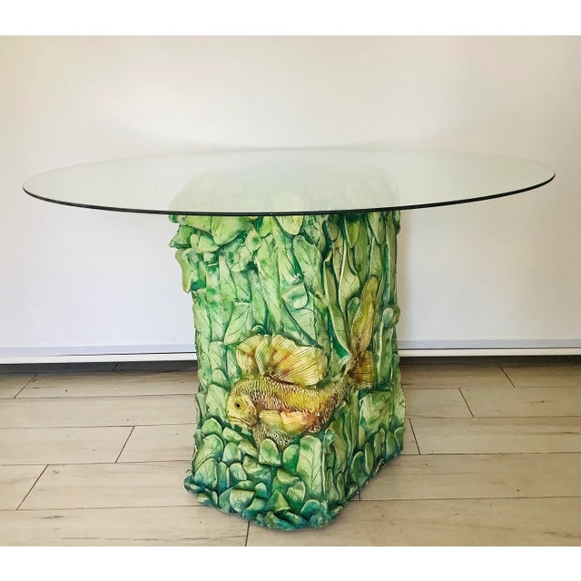 Wood McGuire Cracked Ice Rattan Dining Set - Set of 5 For Sale - Image 7 of 11