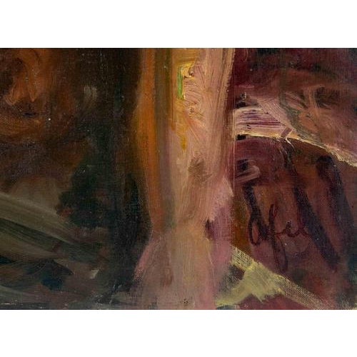 Oil on canvas. Hand monogrammed lower right. Exhibited at the 19th Biennale di Venezia, in 1934. Framed, in very good...