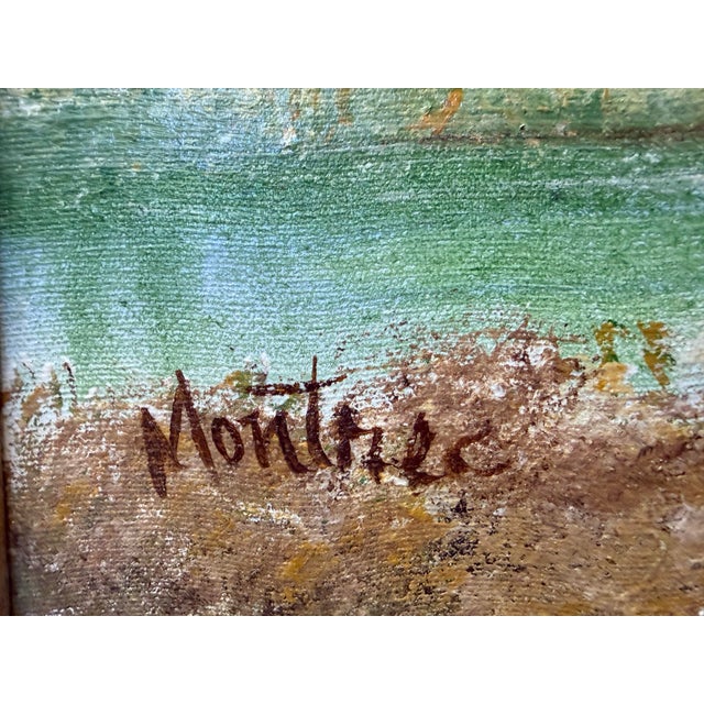 Vintage 1960 Impressionist Painting Signed Montrec For Sale In Miami - Image 6 of 12