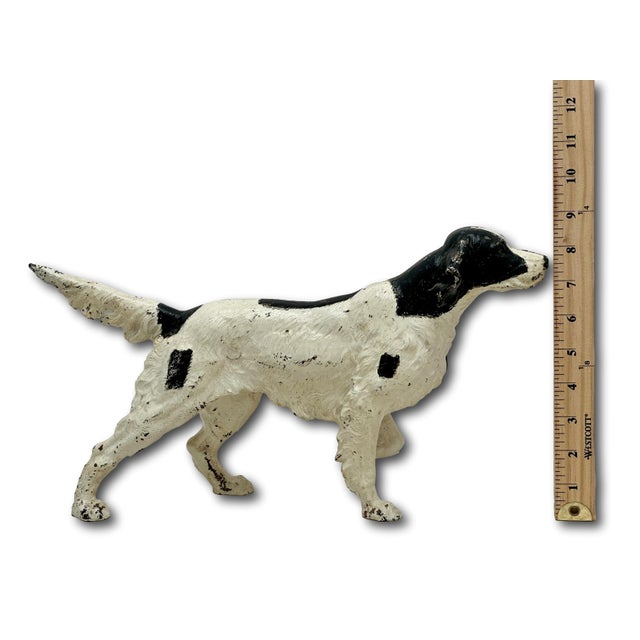 Large Vintage Hubley Manufacturing Company Cast Iron Setter / Hunting Dog Doorstop - Circa 1930s For Sale - Image 18 of 18