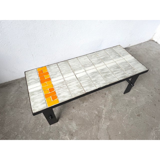 Vintage Ceramic Coffee Table by Jean Jaffreux, 1950s For Sale - Image 4 of 17