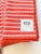 Textile Vintage Linen Cotton Striped Cloth Dinner Napkins, Persimmon For Sale - Image 7 of 7