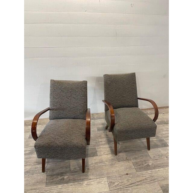 1940s Vintage Relax Chairs by Halabala, 1940, Set of 2 For Sale - Image 5 of 6