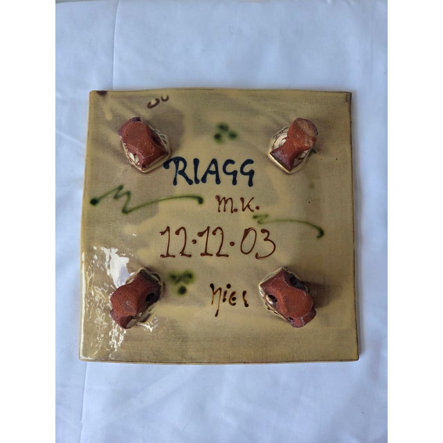 Studio Pottery Ceramic Trivet Stand by Niek Hoogland, 2003 For Sale - Image 6 of 10