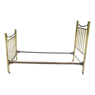 Antique Bed in Gilt Brass, 1890s For Sale