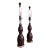 Chocolate Brown Lamps With Round Finials - Set of 2 For Sale