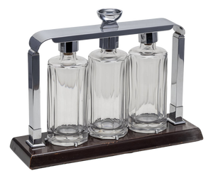 Vintage Italian Art Deco Tantalus Set, 1930, Set of 4