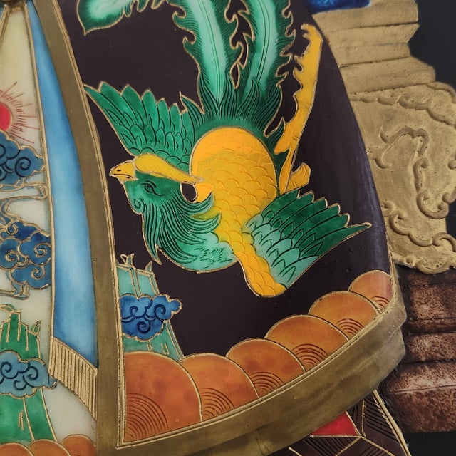 Vintage Qing Dynasty-Style Soapstone Emperor & Empress Wall Panels, Pair For Sale - Image 10 of 12