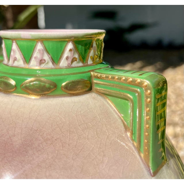 Antique Royal Bonn Handled Porcelain Vase For Sale - Image 4 of 9