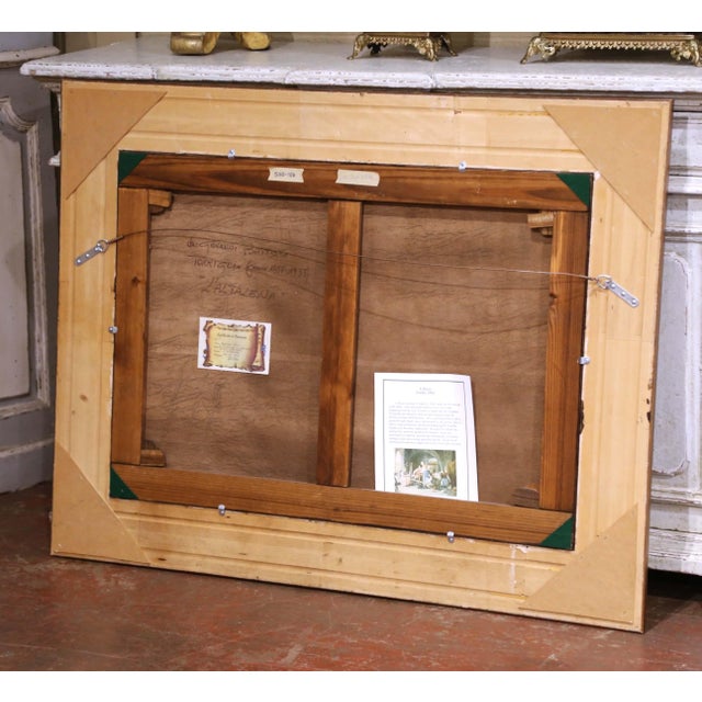 Late 20th Century Italian Oil Painting After Torriglia L’Altalena For Sale - Image 9 of 12