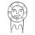 Mid-Century Modern Black Wire Sun Face Wall Sculpture – Abstract Contoured Metal Art For Sale