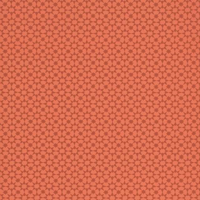 Contemporary Sample - Schumacher Medina Wallpaper in Persimmon For Sale - Image 3 of 3