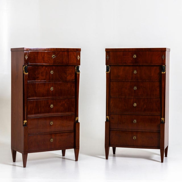 Empire Semainières, Vienna, Austria, 1810, Set of 2 For Sale - Image 11 of 11