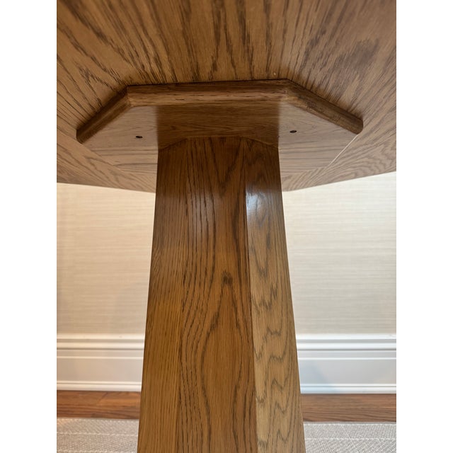 Jasper Furniture Craft Table - Arts & Crafts Octagonal Oak Side Table - Michael S Smith For Sale - Image 4 of 16