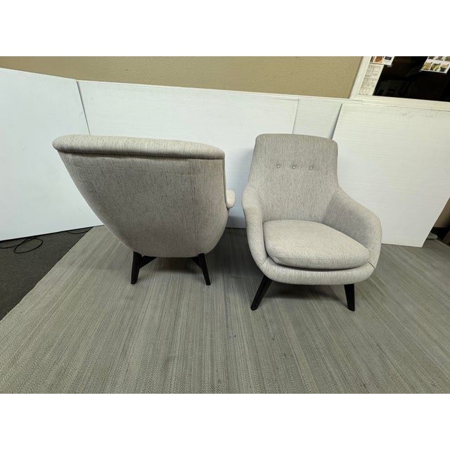 Textile Room & Board Henrick Lounge Chairs, Pair For Sale - Image 7 of 12