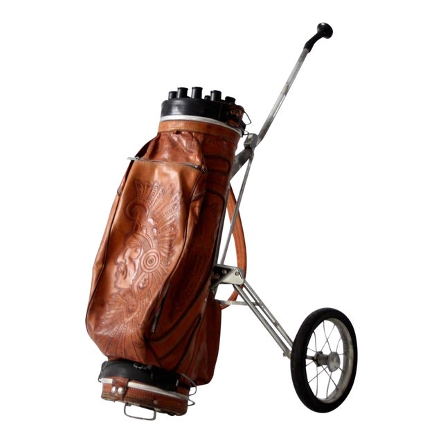 Vintage Tooled Leather Golf Club Bag Chairish