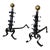 19th French Wrought Iron Firedogs or Andirons For Sale