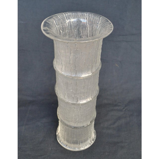 Glass Bamboo Effect Vases by Timo Sarpaneva for Iittala, Set of 2 For Sale - Image 6 of 11