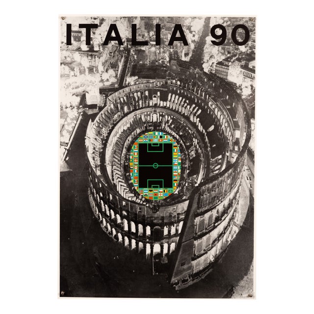 FIFA World Cup Italia 90 Poster by Alberto Burri, 1990 For Sale
