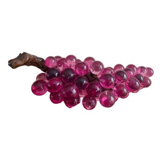 1960s Mid Century Modern Lucite Grapes Modern Clean Tabletop Decor For Sale
