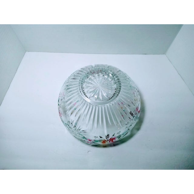 Mid-Century Modern Vintage Oneida Heavy Crystal Serving Bowl For Sale - Image 3 of 5
