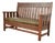 J. M. Young & Sons Antique Mission Oak Arts & Crafts Bench or Settle Sofa, Circa 1910 For Sale