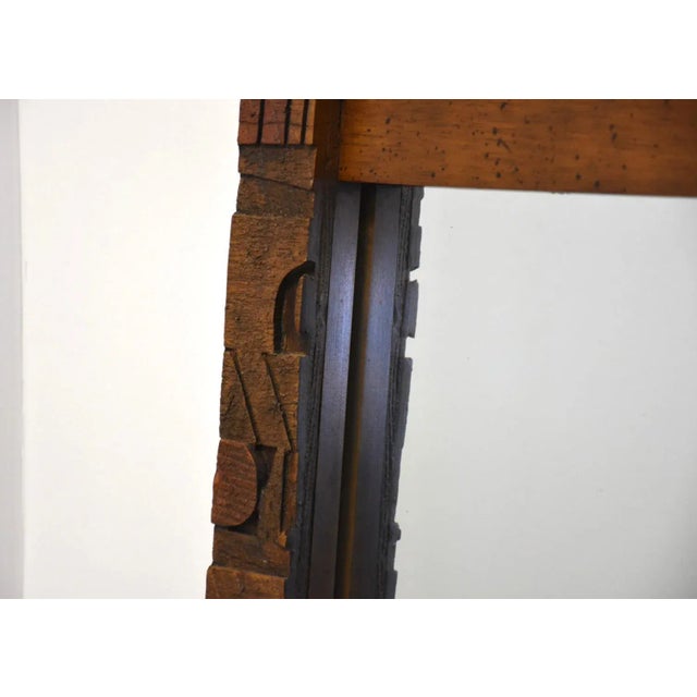 Brutalist Mid-Century Modern Mirror by Lane For Sale In Boston - Image 6 of 7