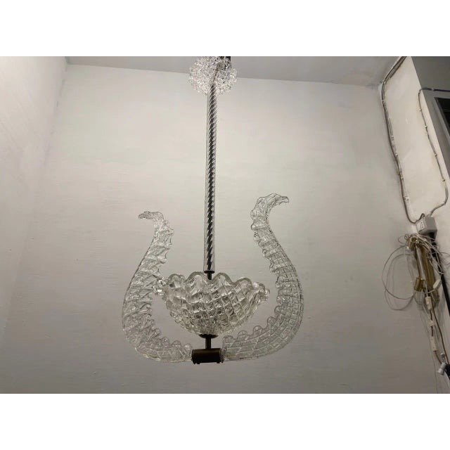 Murano Glass Pendant Light by Ercole Barovier, 1940s For Sale - Image 10 of 13