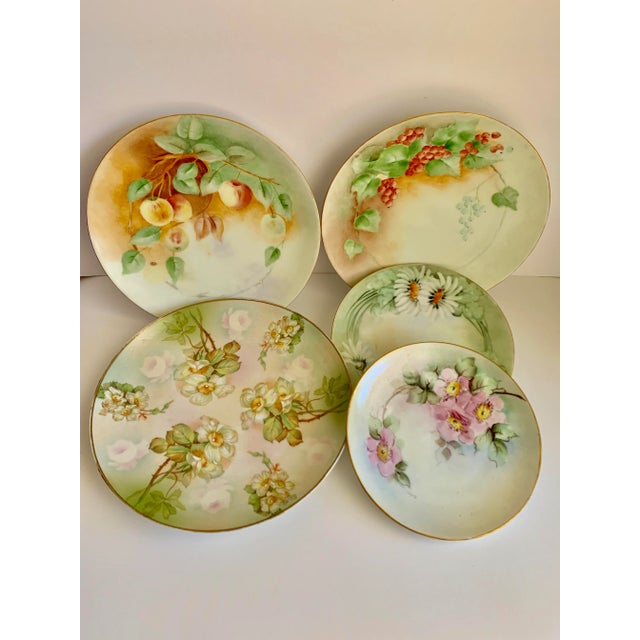 French Country Vintage Mixed Floral China Set of Five For Sale - Image 3 of 11