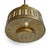 Indian Vintage Brass & Frosted Glass Striped Pendant Light Small For Sale - Image 3 of 6