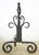 Pair of Antique French Wrought Iron Andirons For Sale - Image 4 of 9