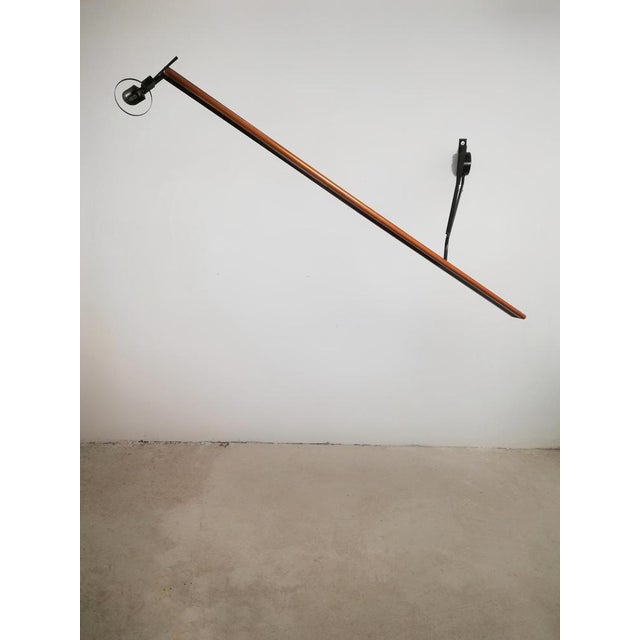 Halley Wall Lamp with Adjustable Arm in Layered Wood attributed to Paf Studio, Italy, 1980s For Sale - Image 6 of 17