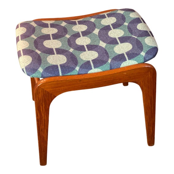 Vintage Danish Ottoman in Teak, 1960s For Sale