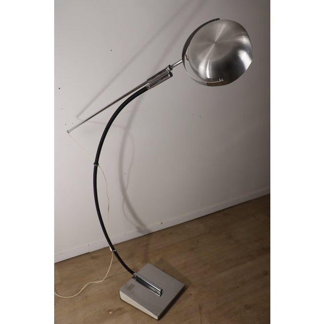 1970s Vintage Arc Floor Lamp with Chromed Metal Arm, 1970 For Sale - Image 5 of 18