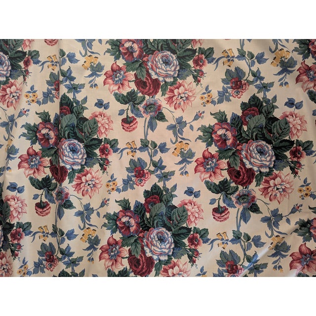 Schumacher Waverly Cabbage Rose Chintz Botanical Upholstery Fabric- 7 Yards For Sale - Image 9 of 9