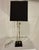 Stunning Arteriors Home Katie Lamp (Male) Brass With Black Shade and Iron Base For Sale In Denver - Image 6 of 10