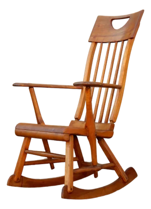1930's Modernist Rocking Lounge Chair by Scandinavian Designer Herman De Vries