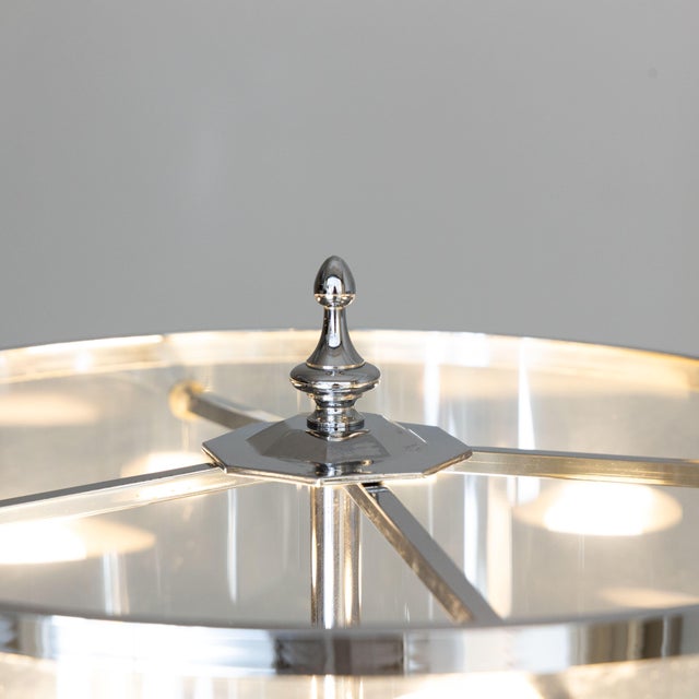 Cylindrical Acrylic Glass Table Lamp, 1970s For Sale - Image 3 of 10