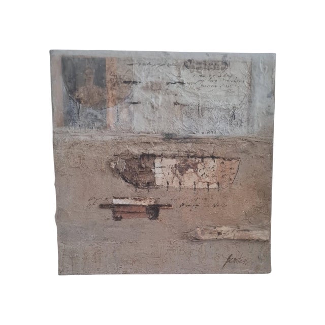Jenny Verplanke, Moving in Our Space I, 2000s, Mixed Media Painting on Canvas For Sale - Image 4 of 4