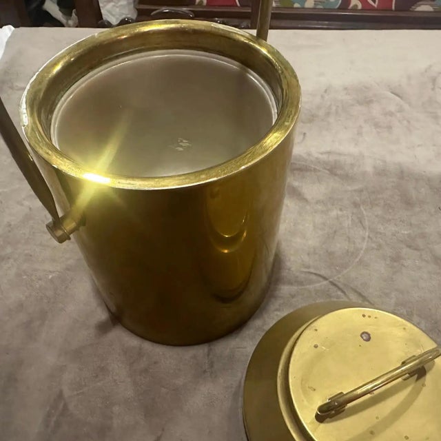 1960s Mid-Century Modern Brass Ice Bucket, Italian Design For Sale - Image 10 of 12