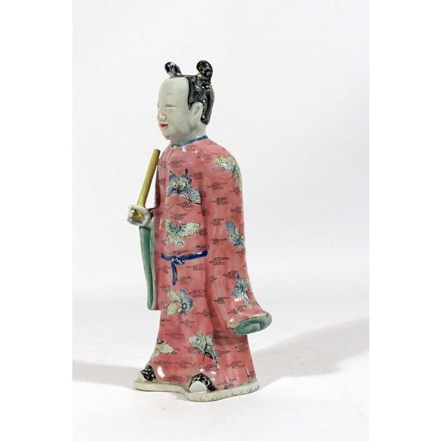 Mid 19th Century 18th-Century Chinese Export Porcelain Figures of Two Immortals For Sale - Image 5 of 13