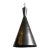 Hammered Copper Cone Bronzed Pendant Light For Sale